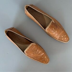 Cole Haan Leather Brown Moc Drivers Cut Out Loafers 8.5B Comfort Brazil Western